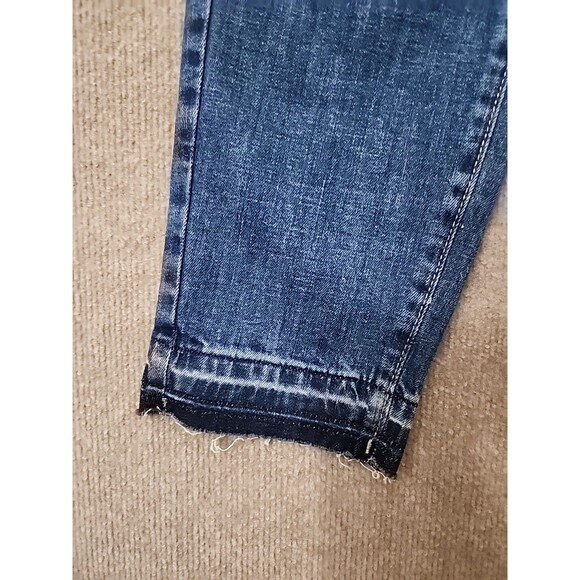 Sonoma Mid Rise Slim Ankle Jeans Womens 2 Blue Medium Wash Raw Hem Stretch NEW - Picture 3 of 9